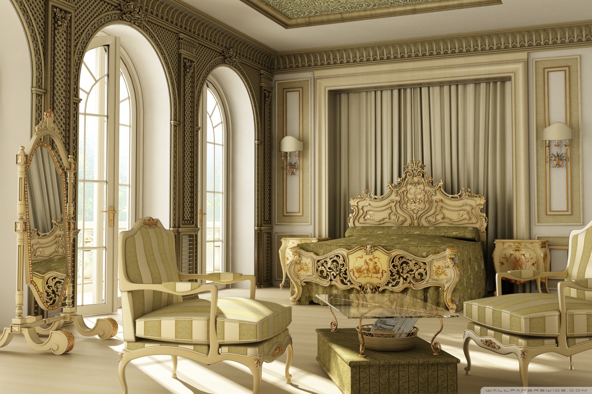 Luxury classic bedroom wallpaper 1152x768 1